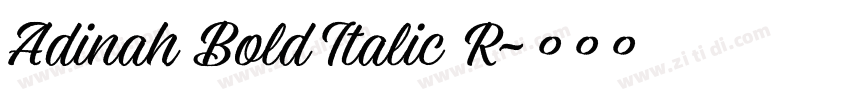 Adinah Bold Italic R字体转换